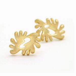 Boucles d'oreilles Akan — Or blanc, blanc, jaune, jaune, rose ou rose